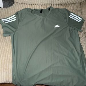 Adidas Men's  Green Short Sleeve Running Tee